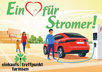 Ab sofort bietet Ihnen der Einkaufstreffpunkt Farmsen den Allego-Schnelllade-Park für Elektrofahrzeuge mit derzeit 18 Ladeplätzen und unterschiedlichen Ladeleistungen von 22 kW bis 300 kW an.